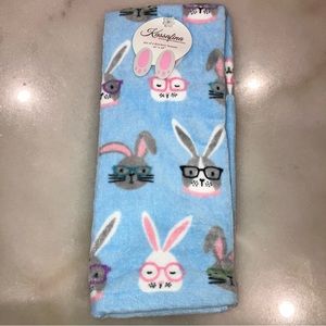 NWT Set of 2 Kassafina Easter Bunny Dish Kitchen Towels